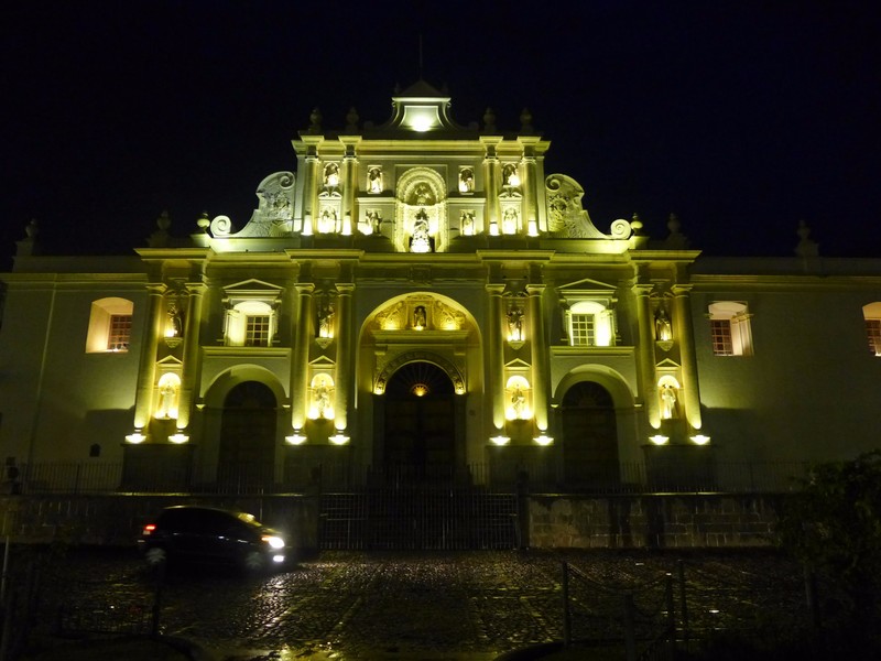 Illuminated city hall