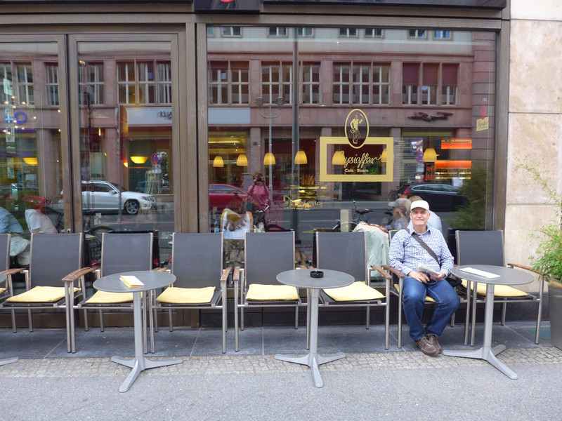Cafe seats set up for people watching