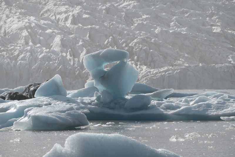 Eisskulpturen in der Gletscherlagune Fjallsarlon