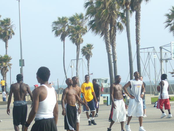 American History X Basketball Court@Venice Beach