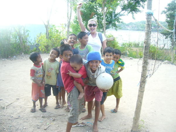 Volley Ball with the local Kids