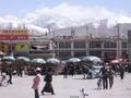 Even the shops in Lhasa have a mountain backdrop......