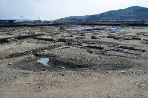 An excavation site near the Museum