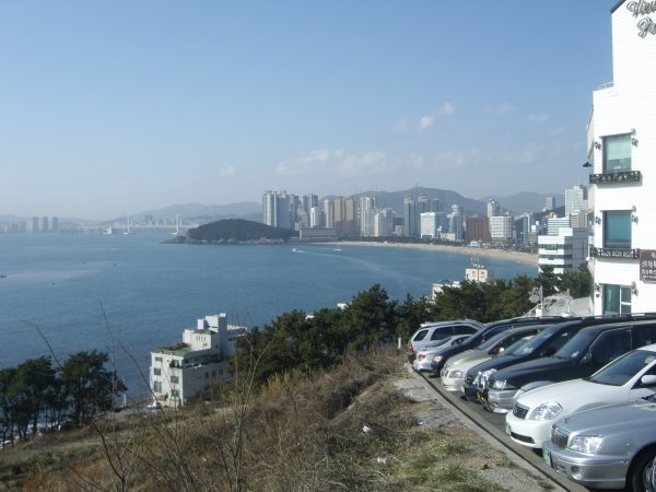 Walking along the coast, view of Busan