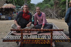 M&D on the bamboo train!