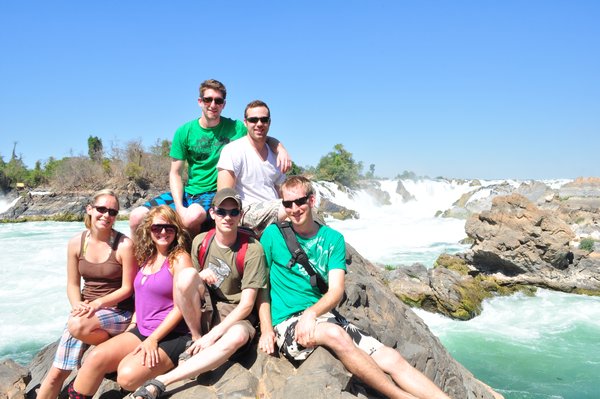 Us with our new Canadian friends at the big falls!