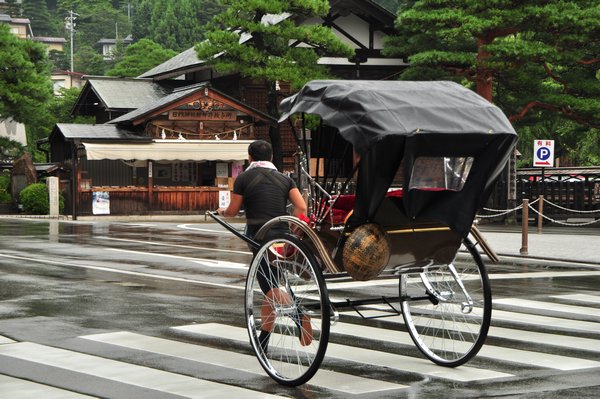 Rickshaw, a popular transportation method in Takayama