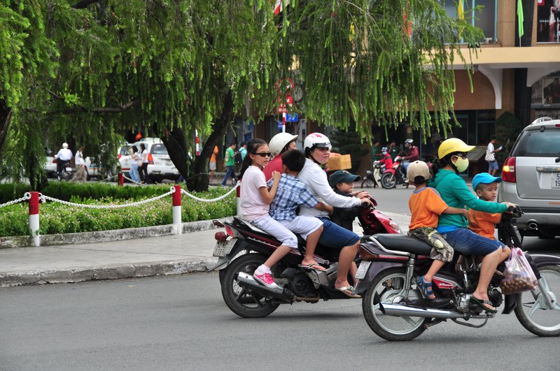A Whole Family on one bike!