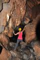 Climbing through Fossil Cave