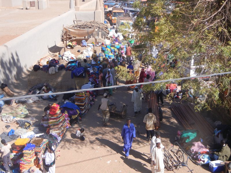 Very small section of Djenne market taken from a nearby roof top