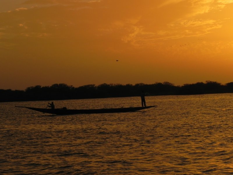 Sunset on the Niger River.