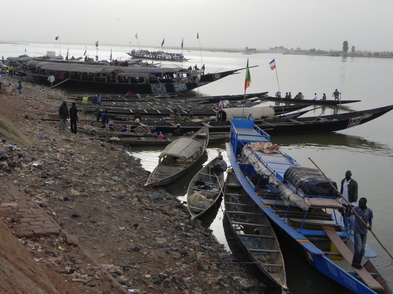 Sample of the boats in the river at Mopti