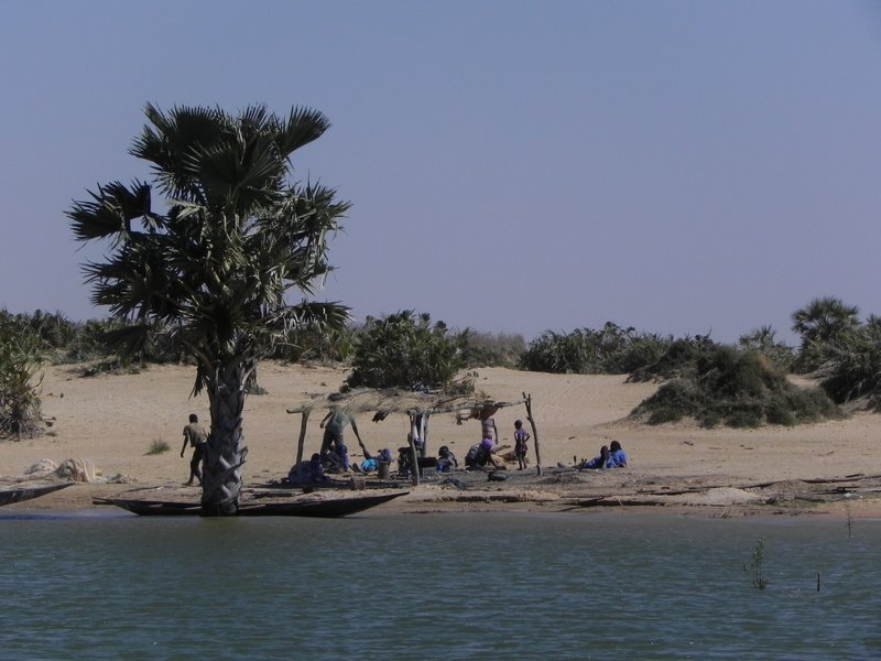 The river bank is turning into desert as we get closer to Timbuktu.