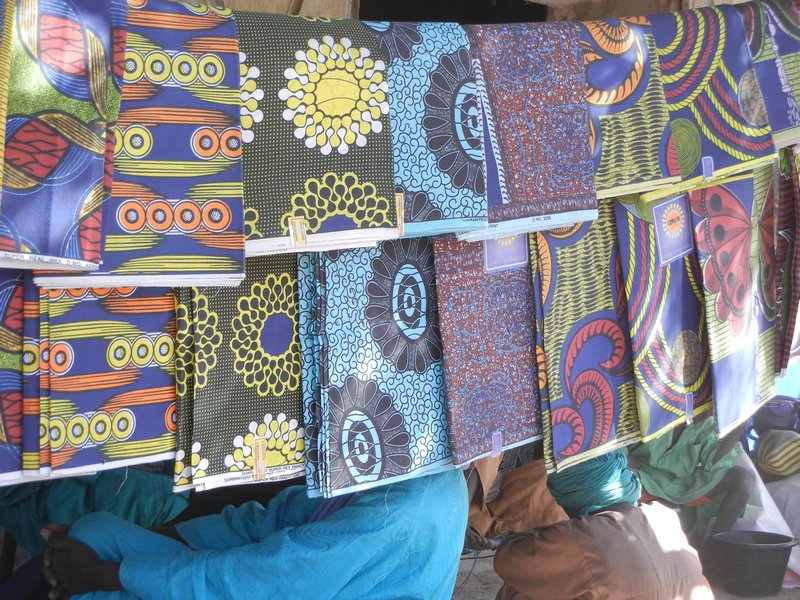 Very colourful fabric in Mali.