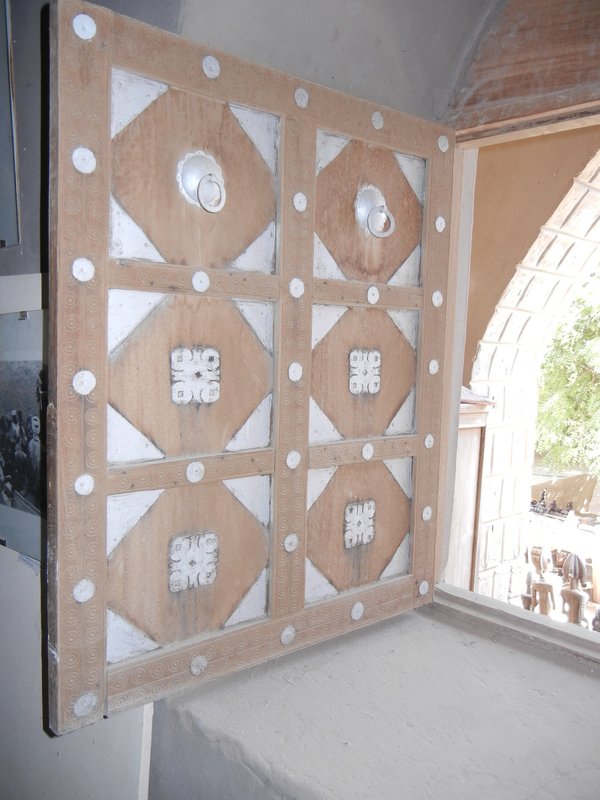 Typical ornate window decorations in Timbuktu.