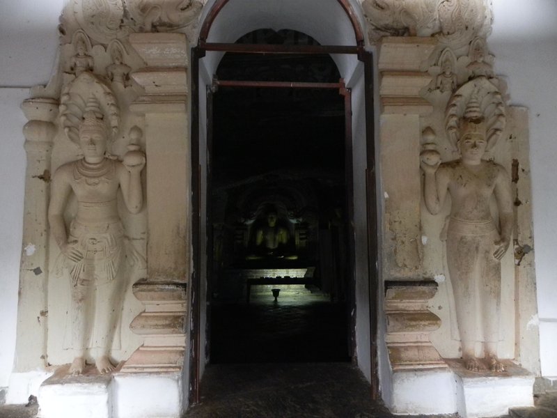 Decorative entrance to one of the caves