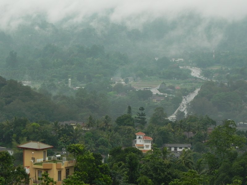 Rainy day view from Kandy guest house