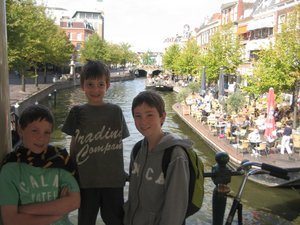 us on a bridge in Leiden