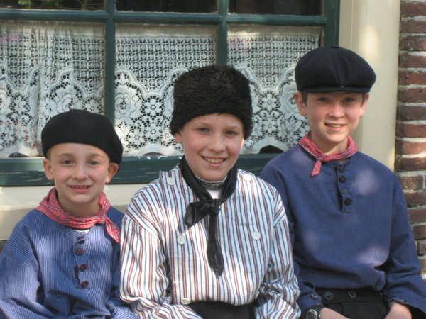 us dressed up as dutch kids