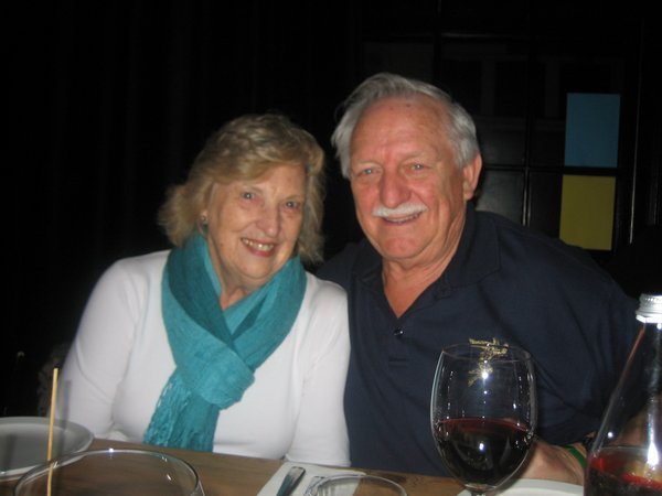 Gran and Gramps at Dad's birthday dinner