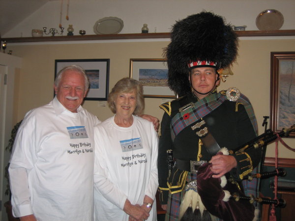 Gran and Gramps with the piper