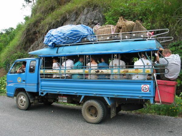 the pickup to Louang Prabang