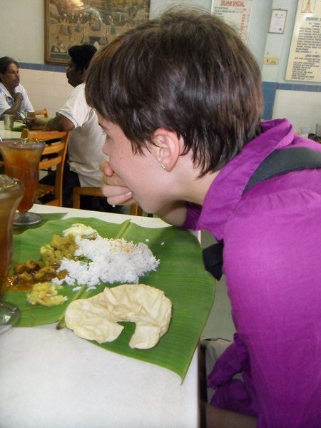 Ella Eating Indian Food