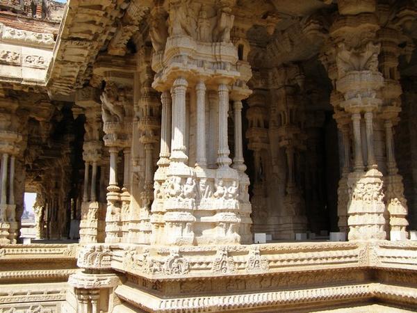 Ornate Pillars At Vitthala Temple