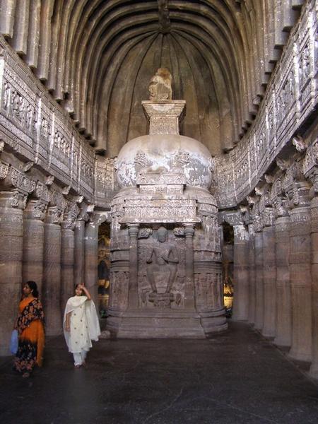 Ajanta: Visitors To Cave 26