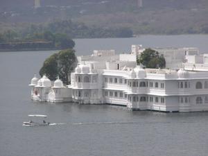 Visitors Leave The Super Expensive Lake Palace Hotel