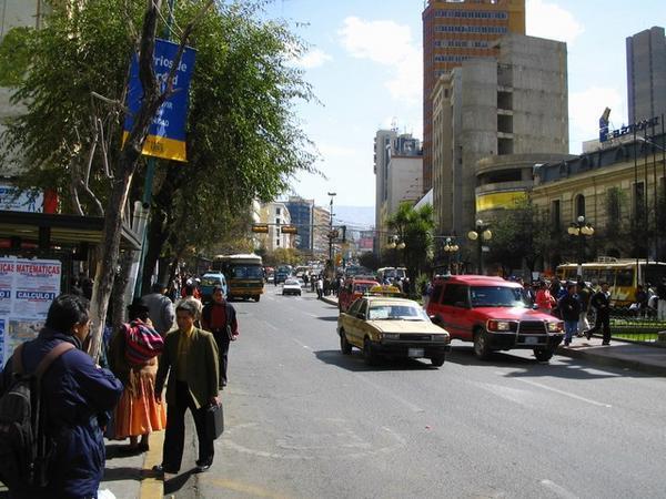 The Bustling "El Prado" in La Paz
