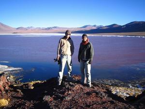 Tom & Dave Pose in Front of Laguna Colarada