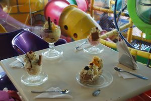 Our ice creams in the ice cream palace