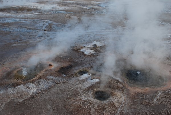 "Smoking holes" (fumaroles) in Atacama