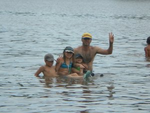 Bathing in Gualeguaychu river