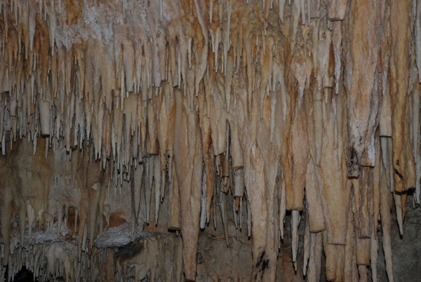 Natural stalactites in cave, Chpada Diamantina