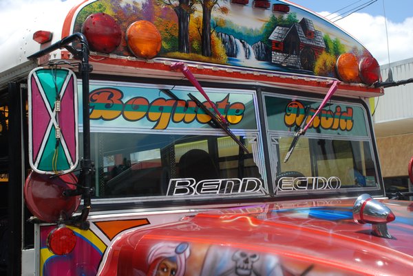 Colored Schoolbus - typical public bus in Panama