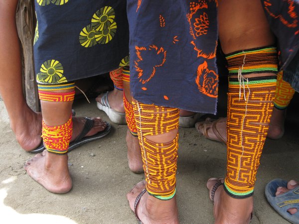 Ornamented Kuna ladies' legs
