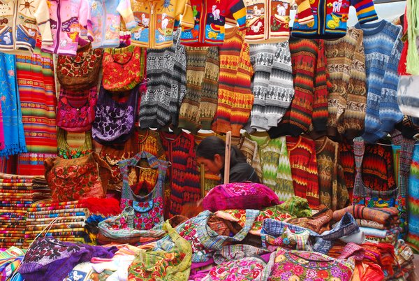 Stall in Otavalo market