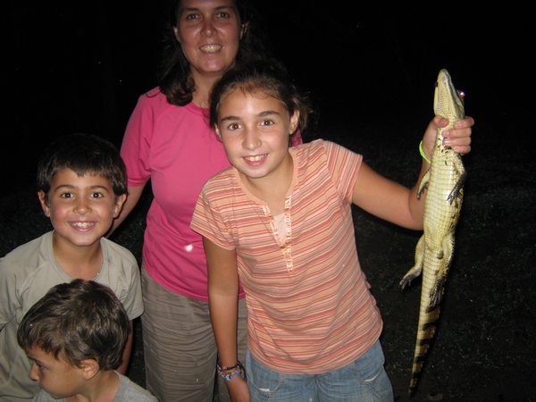 Nitzan with the catch of the night - cayman