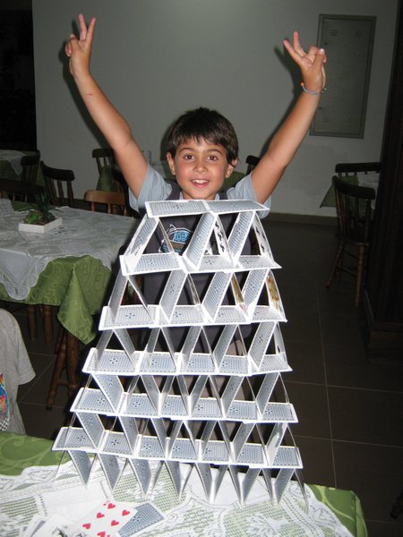Omer and his cards castle