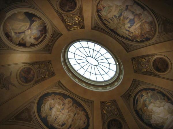 The ceiling of the Grand Rotunda in the Boston Museum of Fine Arts