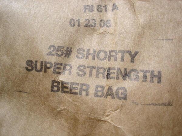Super Strength beer bag