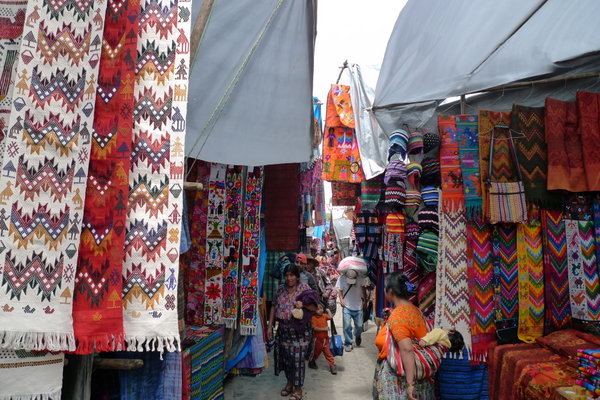 Textile stalls in Chichi
