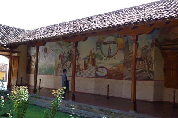 Mural depicting the history of Granada