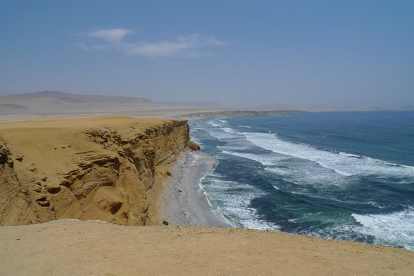 Edge of desert and ocean