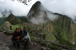 Our first unclouded view of Machu Picchu