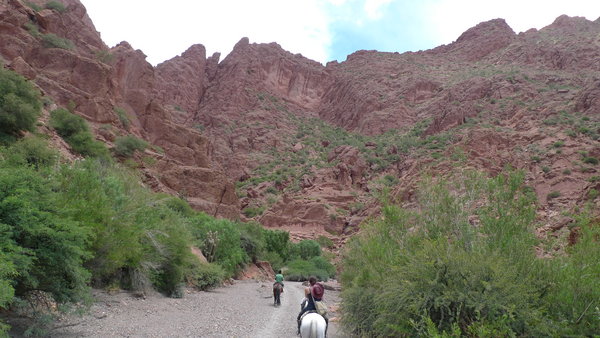 Riding into Inca Canyon