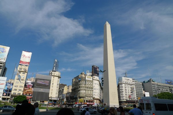 Obelisk and downtown BA