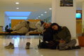 Sleeping in the airport